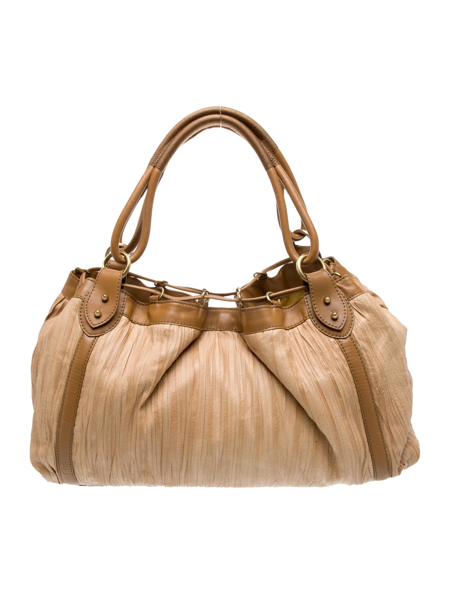 Donald Pliner Leather Top Handle Bag