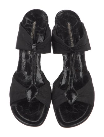 Donald Pliner Leather T-Strap Sandals
