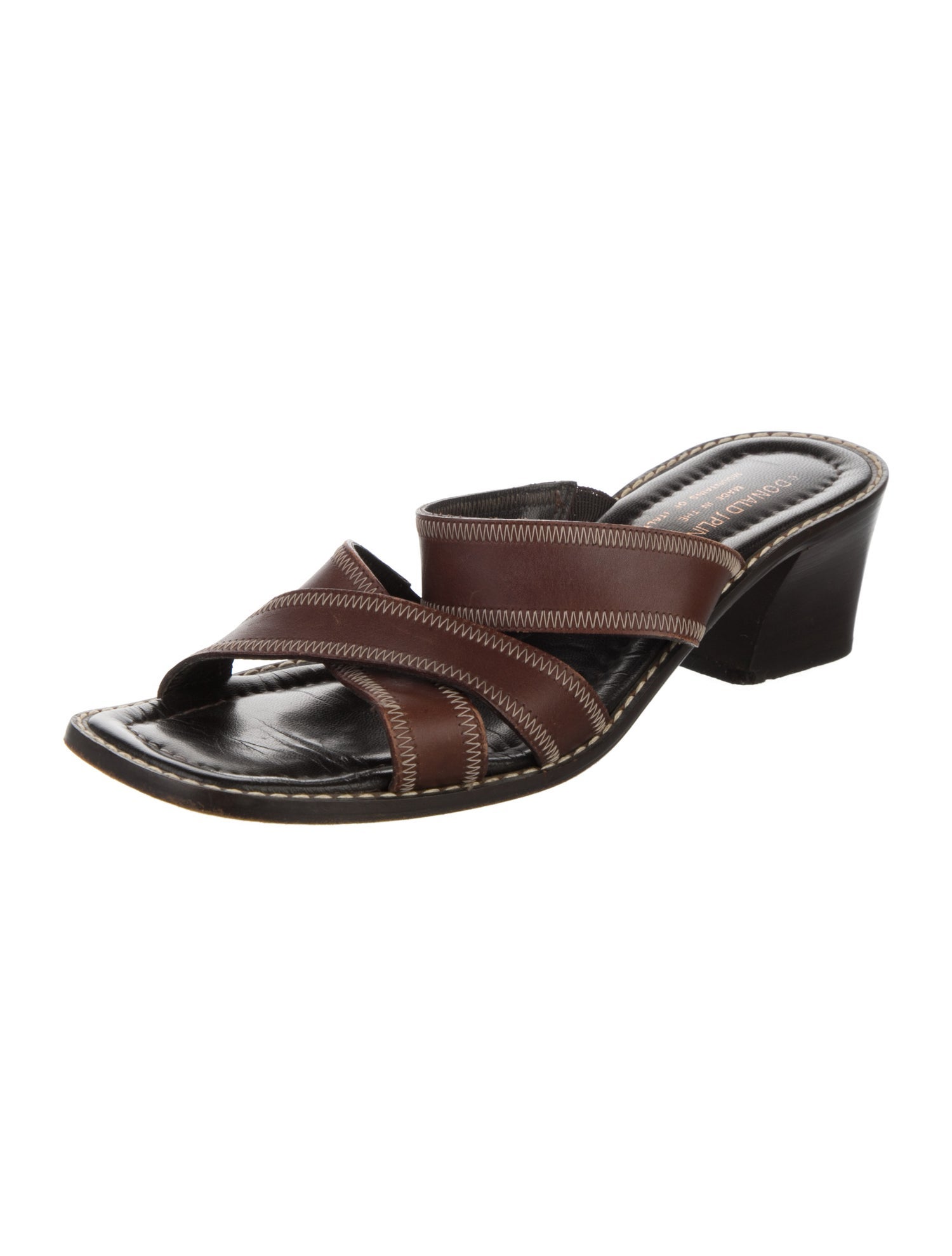 Donald Pliner Leather Slides