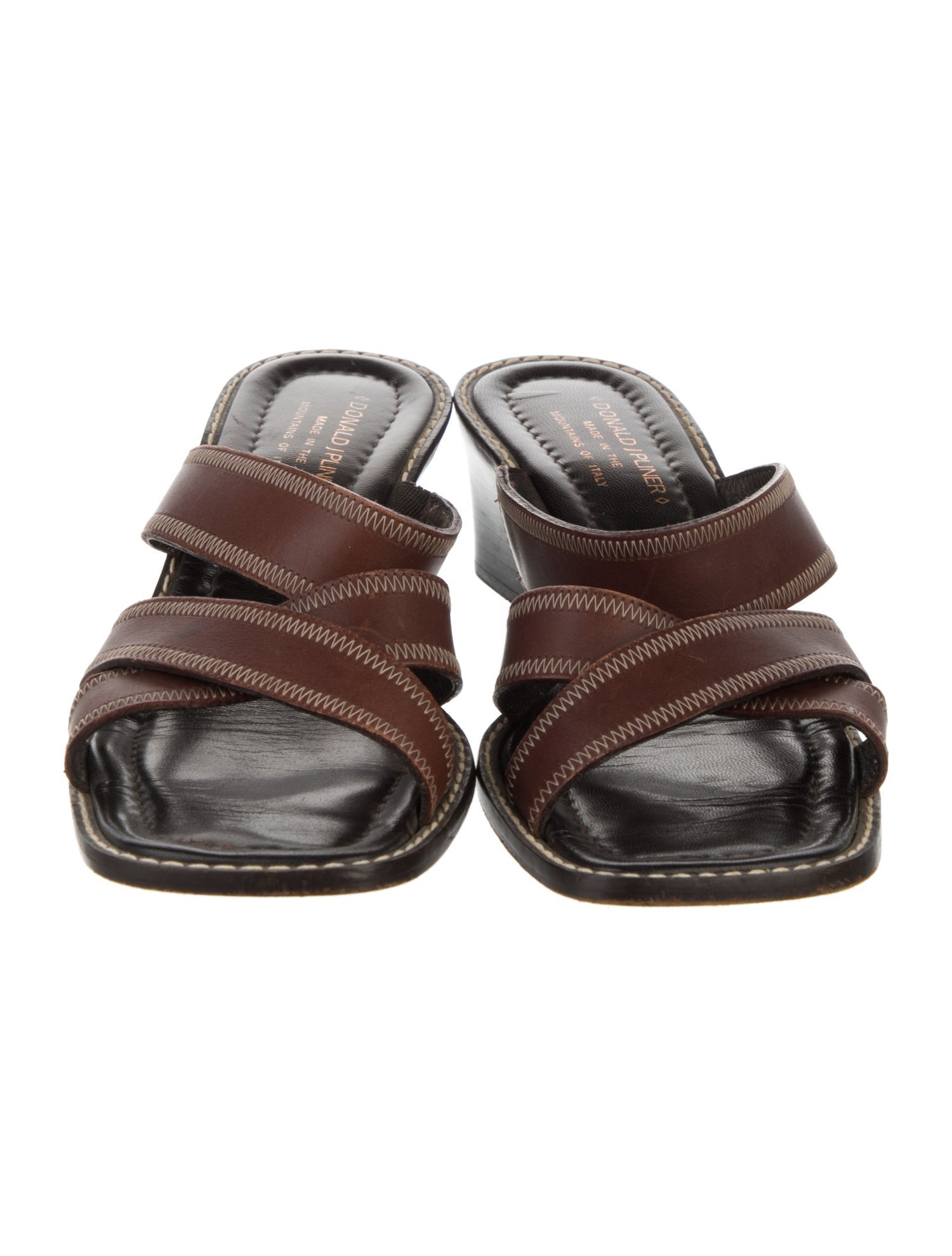 Donald Pliner Leather Slides