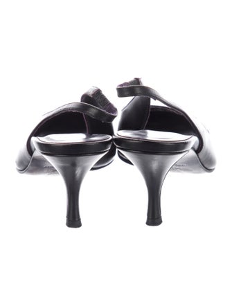 Couture Donald J Pliner Leather Lasercut Accents Slingback Pumps