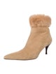 Donald Pliner Suede Fur Trim Boots