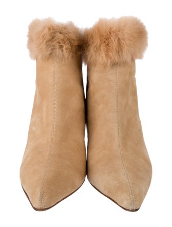 Donald Pliner Suede Fur Trim Boots