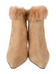 Donald Pliner Suede Fur Trim Boots