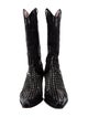 Donald Pliner Leather Studded Accents Western Boots