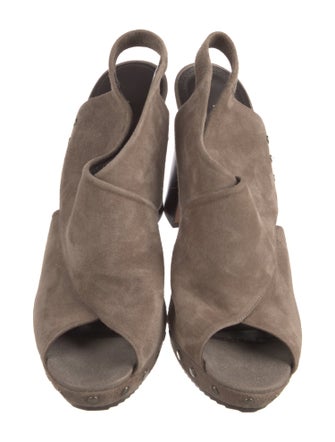 Donald Pliner Suede Studded Accents Slingback Pumps