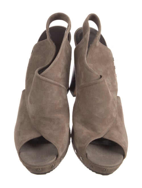 Donald Pliner Suede Studded Accents Slingback Pumps