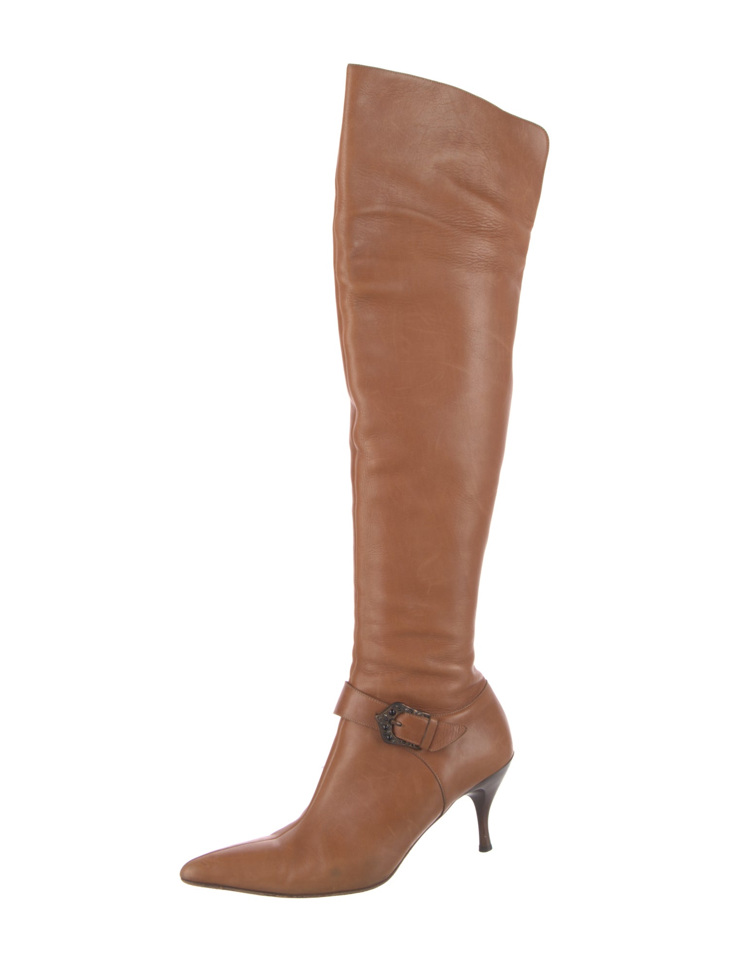 Donald Pliner Leather Crystal Embellishments Boots