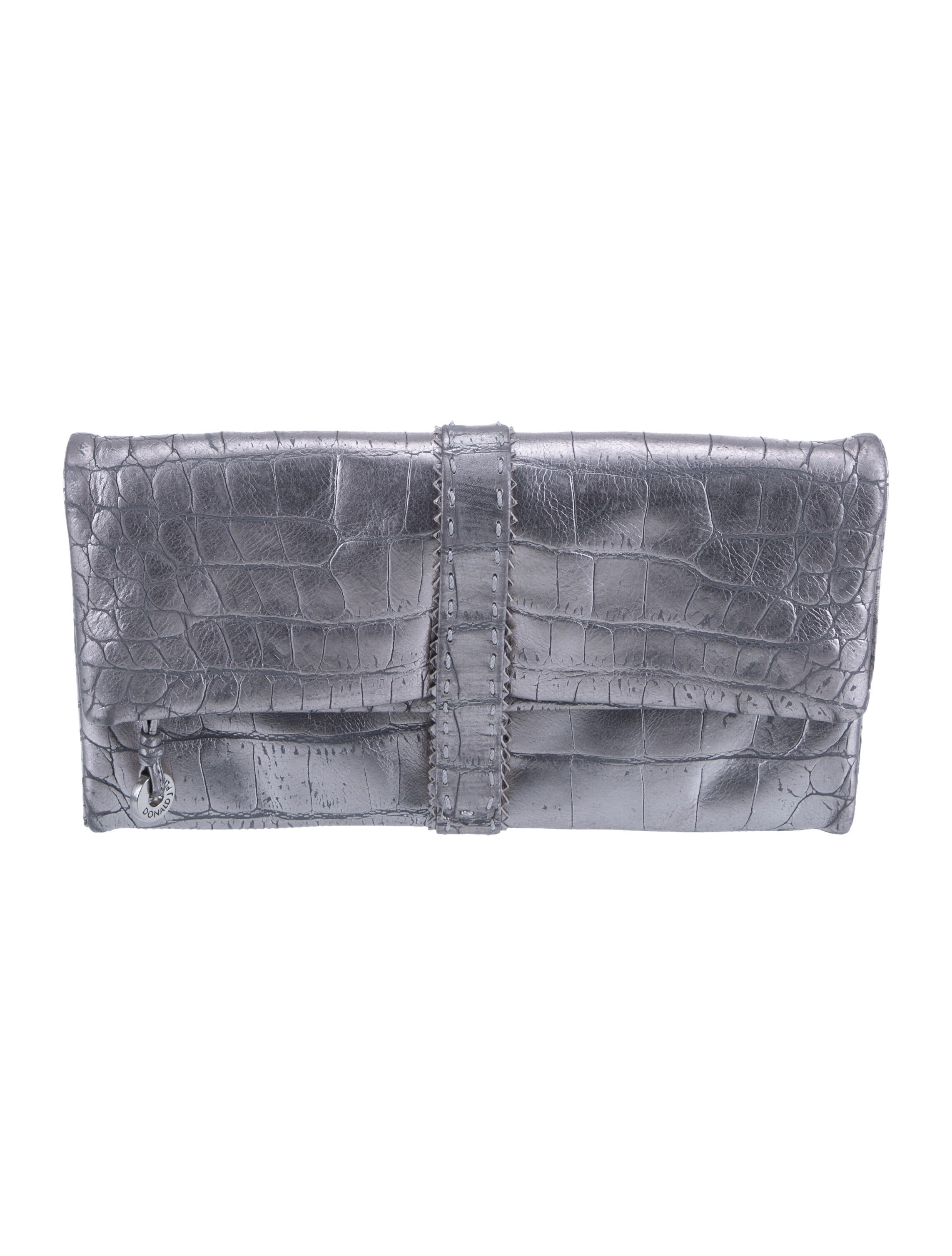 Donald Pliner Embossed Leather Clutch