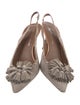Donald Pliner Suede Tassel Accents Slingback Pumps