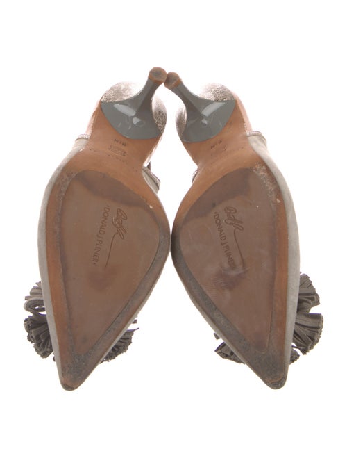 Donald Pliner Suede Tassel Accents Slingback Pumps