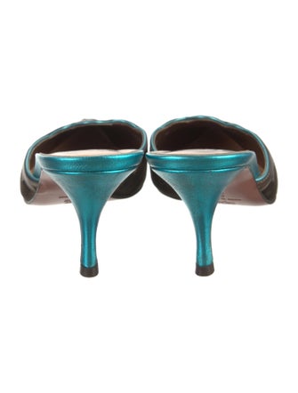 Donald Pliner Velvet Colorblock Pattern Mules