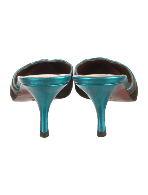 Donald Pliner Velvet Colorblock Pattern Mules
