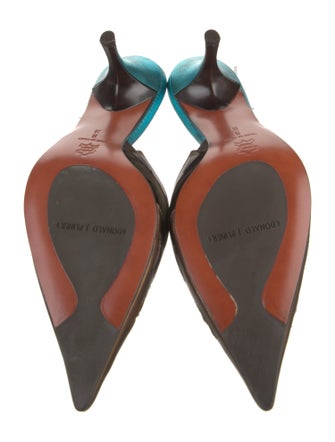 Donald Pliner Velvet Colorblock Pattern Mules