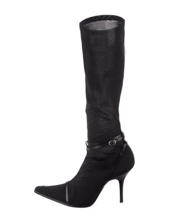 Donald Pliner Suede Leather Trim Embellishment Boots