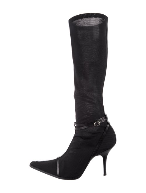 Donald Pliner Suede Leather Trim Embellishment Boots