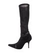 Donald Pliner Suede Leather Trim Embellishment Boots