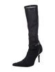 Donald Pliner Suede Leather Trim Embellishment Boots