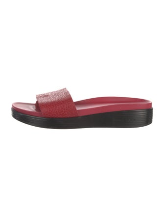 Donald Pliner Embossed Leather Slides