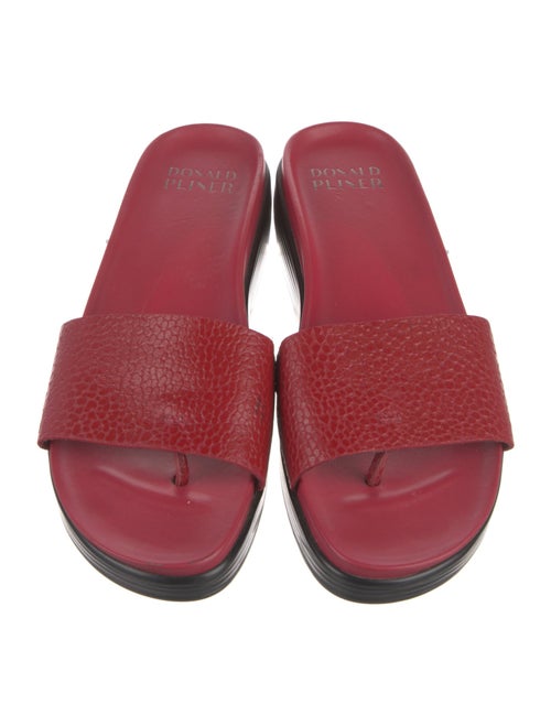 Donald Pliner Embossed Leather Slides