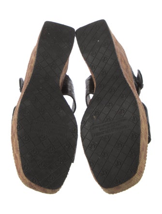 Donald Pliner Leather Whipstitch Trim Slides