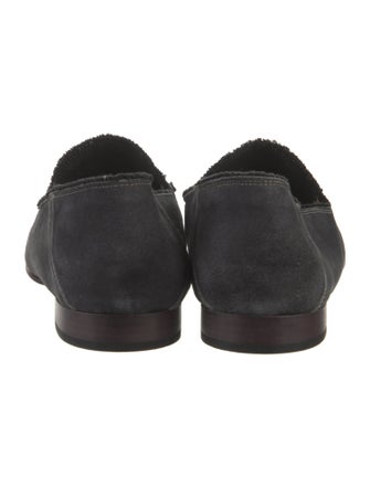 Donald Pliner Suede Raw-Edge Trim Dress Loafers