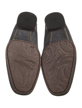 Donald Pliner Suede Raw-Edge Trim Dress Loafers