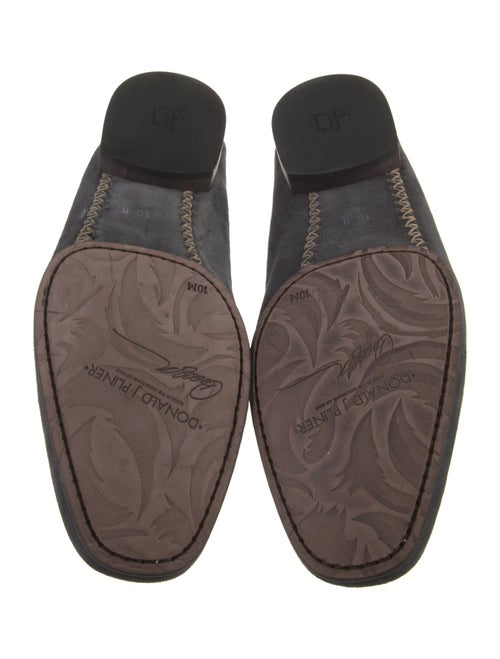Donald Pliner Suede Raw-Edge Trim Dress Loafers