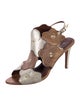 Donald Pliner Leather Colorblock Pattern Slingback Sandals