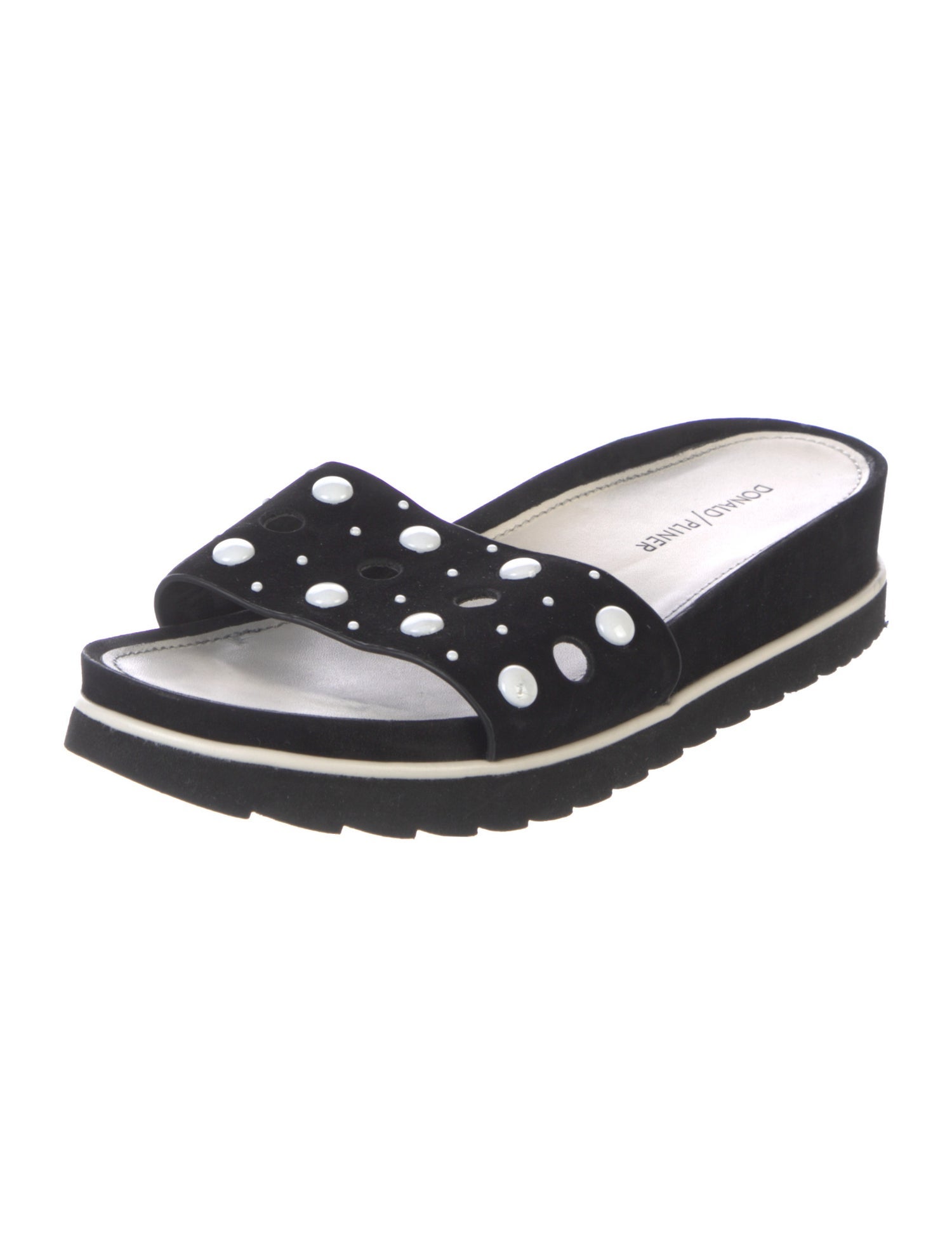Donald Pliner Suede Slides