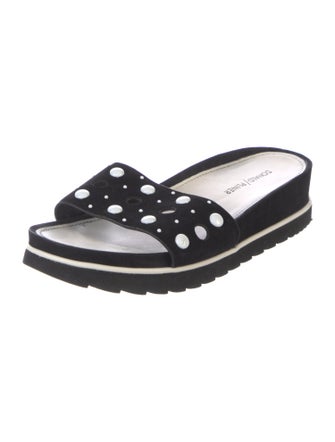 Donald Pliner Suede Slides
