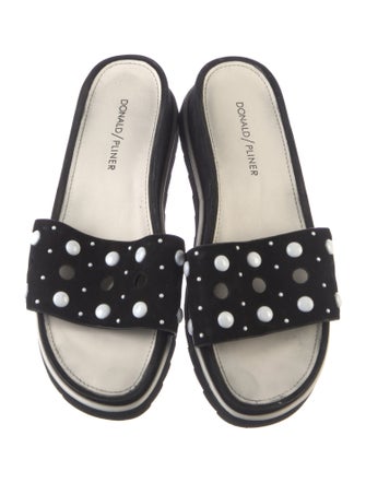 Donald Pliner Suede Slides