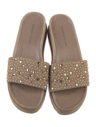 Donald Pliner Suede Slides