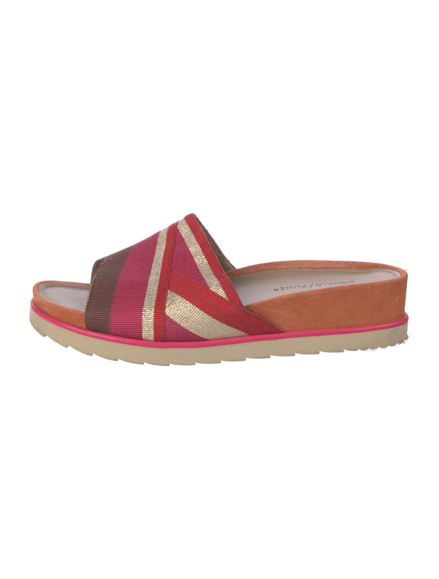 Donald Pliner Suede Printed Slides