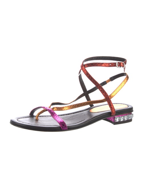 Donald Pliner Leather Animal Print Gladiator Sandals