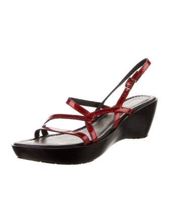 Donald Pliner Patent Leather Slingback Sandals
