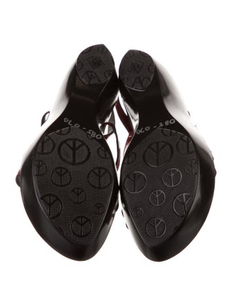 Donald Pliner Patent Leather Slingback Sandals