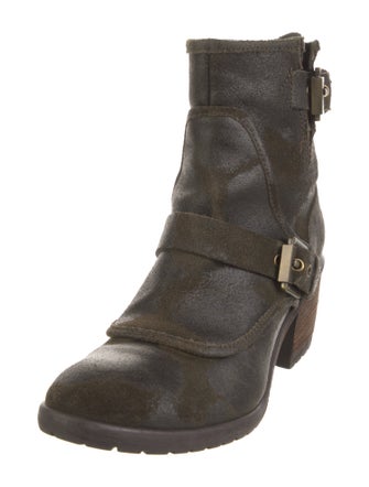 Donald Pliner Leather Moto Boots