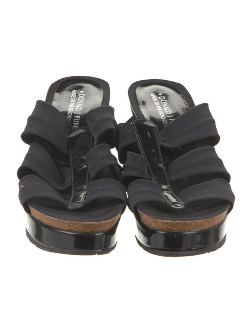 Donald Pliner Patent Leather T-Strap Sandals