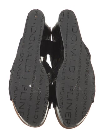 Donald Pliner Patent Leather T-Strap Sandals