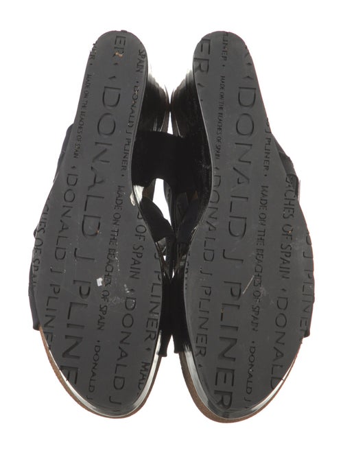 Donald Pliner Patent Leather T-Strap Sandals