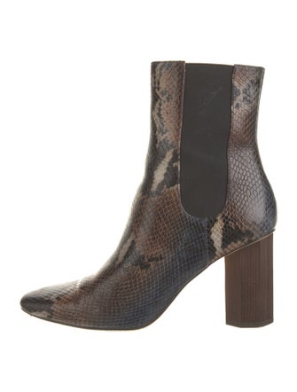 Donald Pliner Leather Animal Print Chelsea Boots