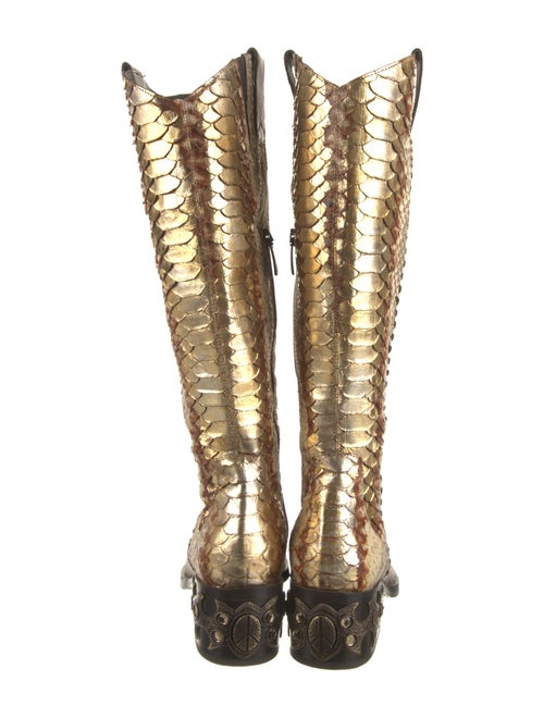 Donald Pliner Snakeskin Animal Print Western Boots