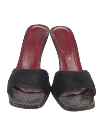 Donald Pliner Embossed Leather Printed Slides
