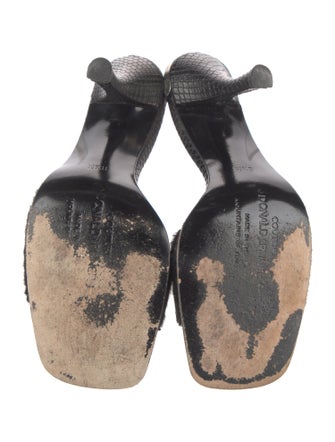 Donald Pliner Embossed Leather Printed Slides