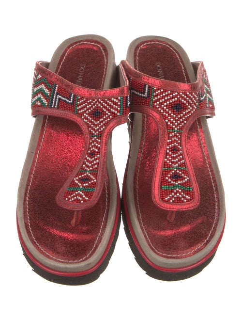 Donald Pliner Leather T-Strap Sandals