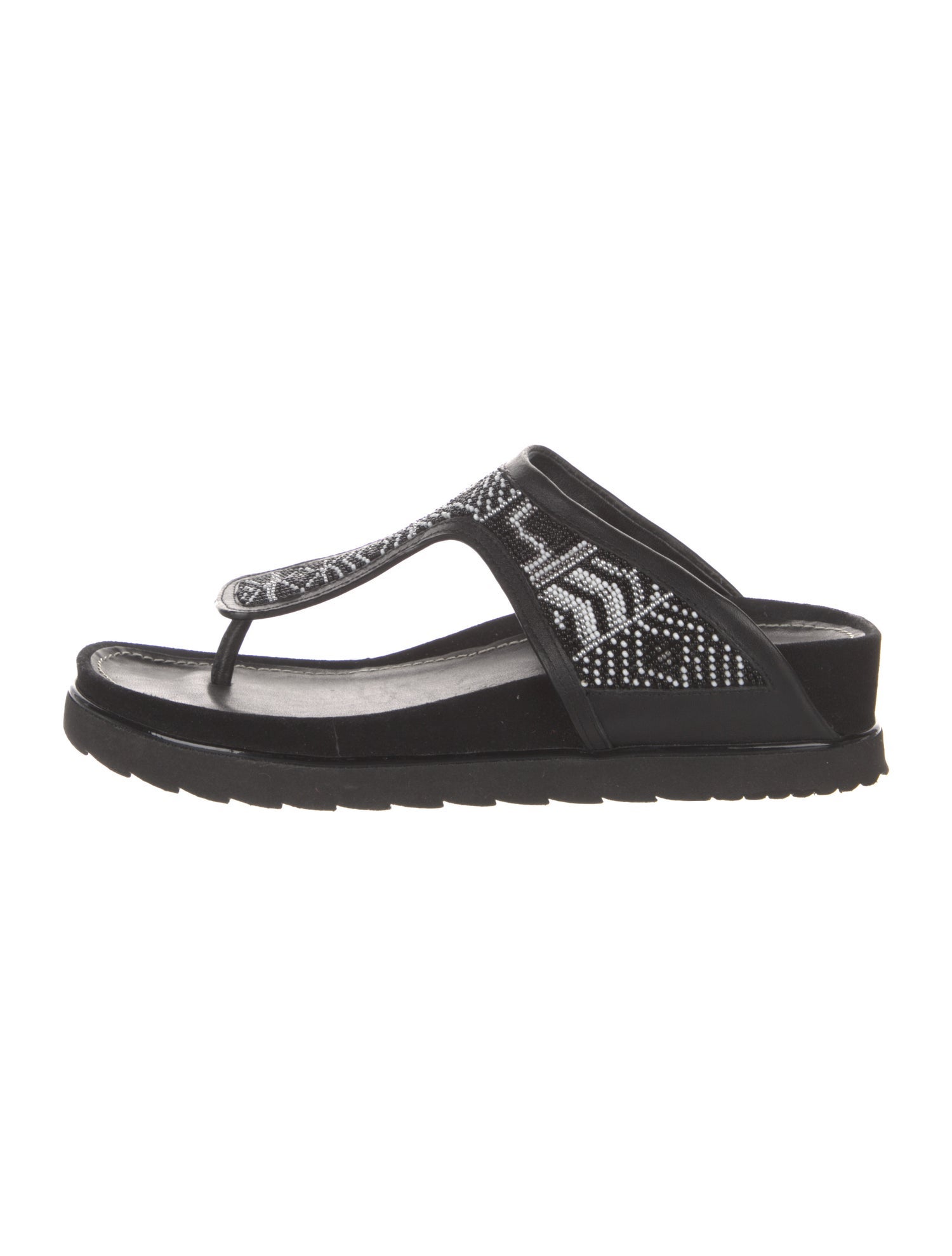 Donald Pliner Leather T-Strap Sandals