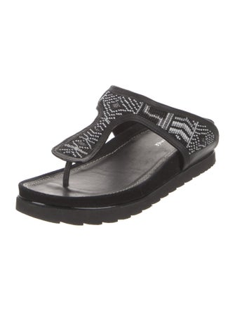 Donald Pliner Leather T-Strap Sandals