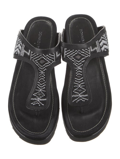Donald Pliner Leather T-Strap Sandals