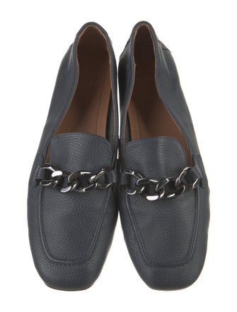 Donald Pliner Leather Chain-Link Accents Loafers